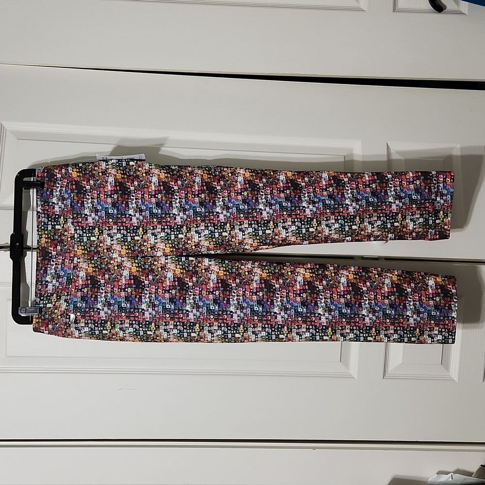 NWT Lisette L Montreal Micro Mosaic Floral Pants. Made in Canada. Size 6